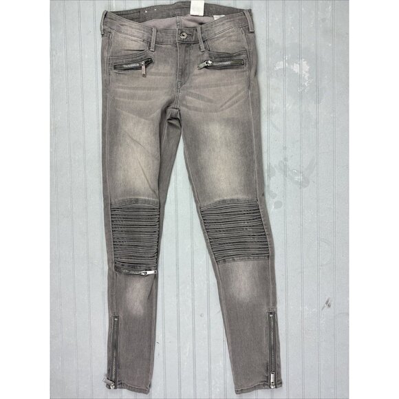 & Denim by H&M Size 27 Women Jeans Gray Skinny Low Waist Ankle Stretch Z… - Picture 1 of 5